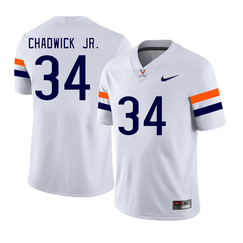 Men #34 Kevin Chadwick Jr. Virginia Cavaliers College Football Jerseys Stitched Sale-White